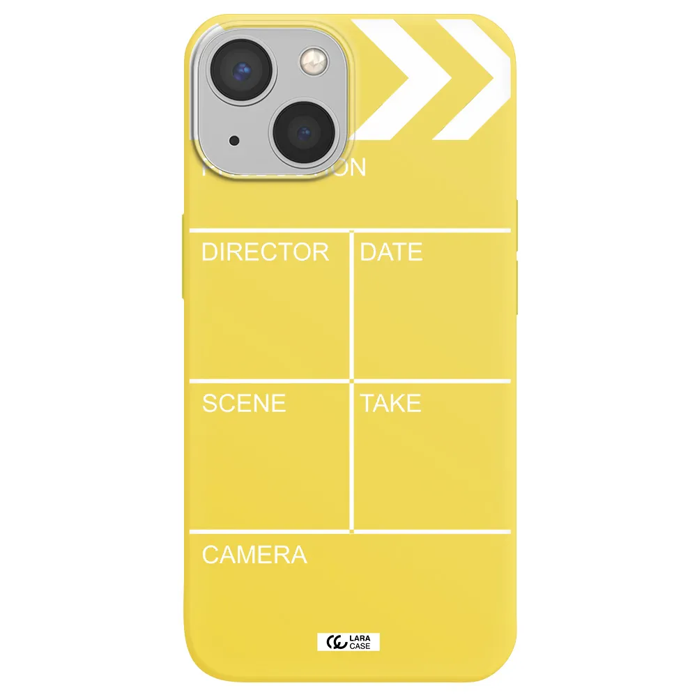 Clapperboard Apple iPhone 13 Silicone canary yellow Case