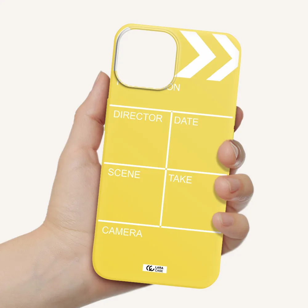 Clapperboard Apple iPhone 13 Silicone canary yellow Case