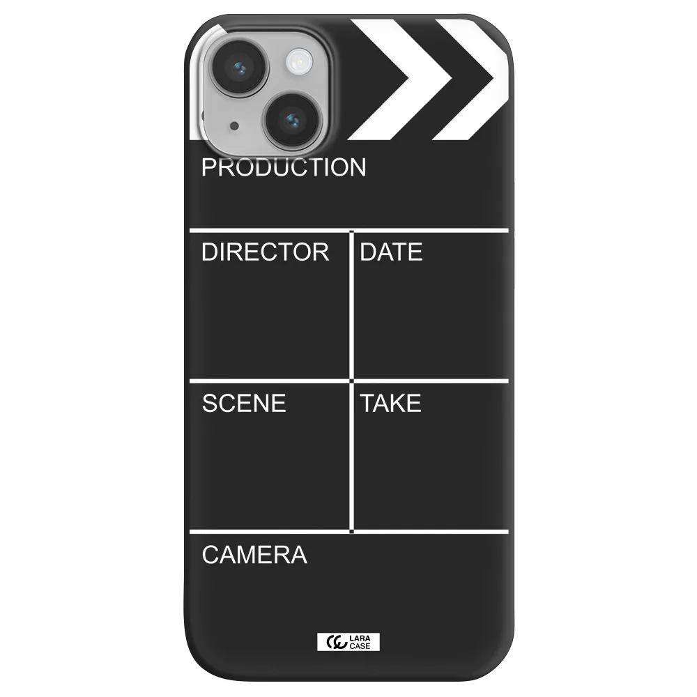 Clapperboard Apple iPhone 14 plus Silicone black Case