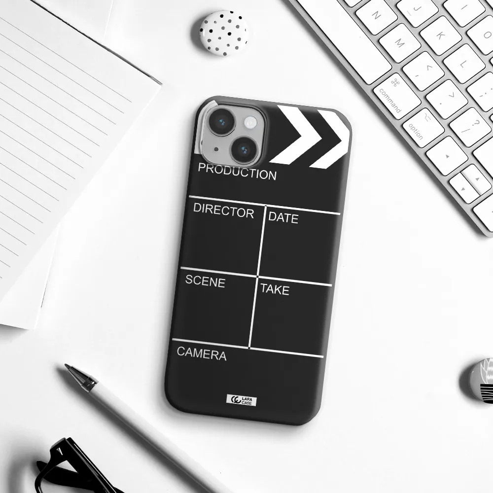 Clapperboard Apple iPhone 14 plus Silicone black Case