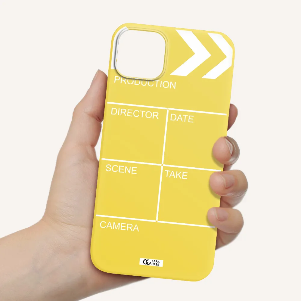 Clapperboard Apple iPhone 14 plus Silicone canary yellow Case