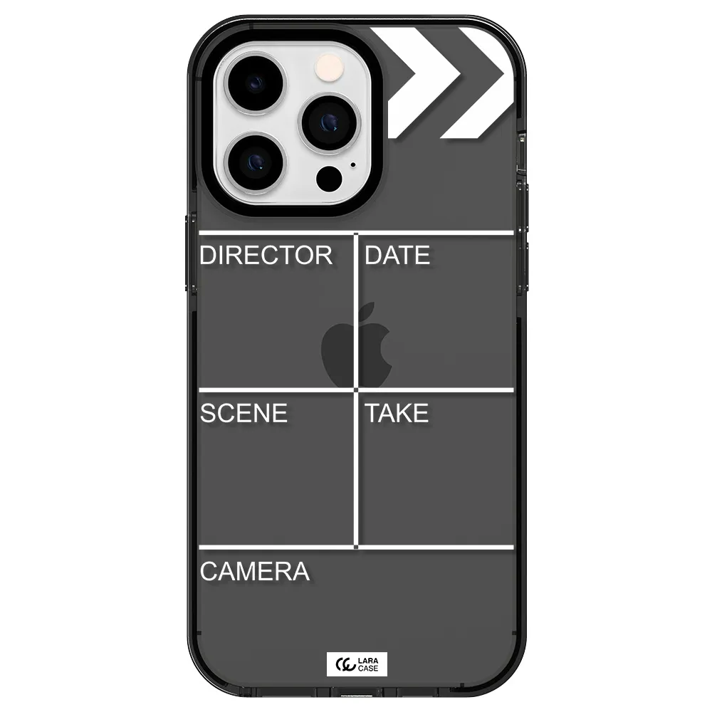 Clapperboard Apple iPhone 14 pro max impact Smoke Black Case