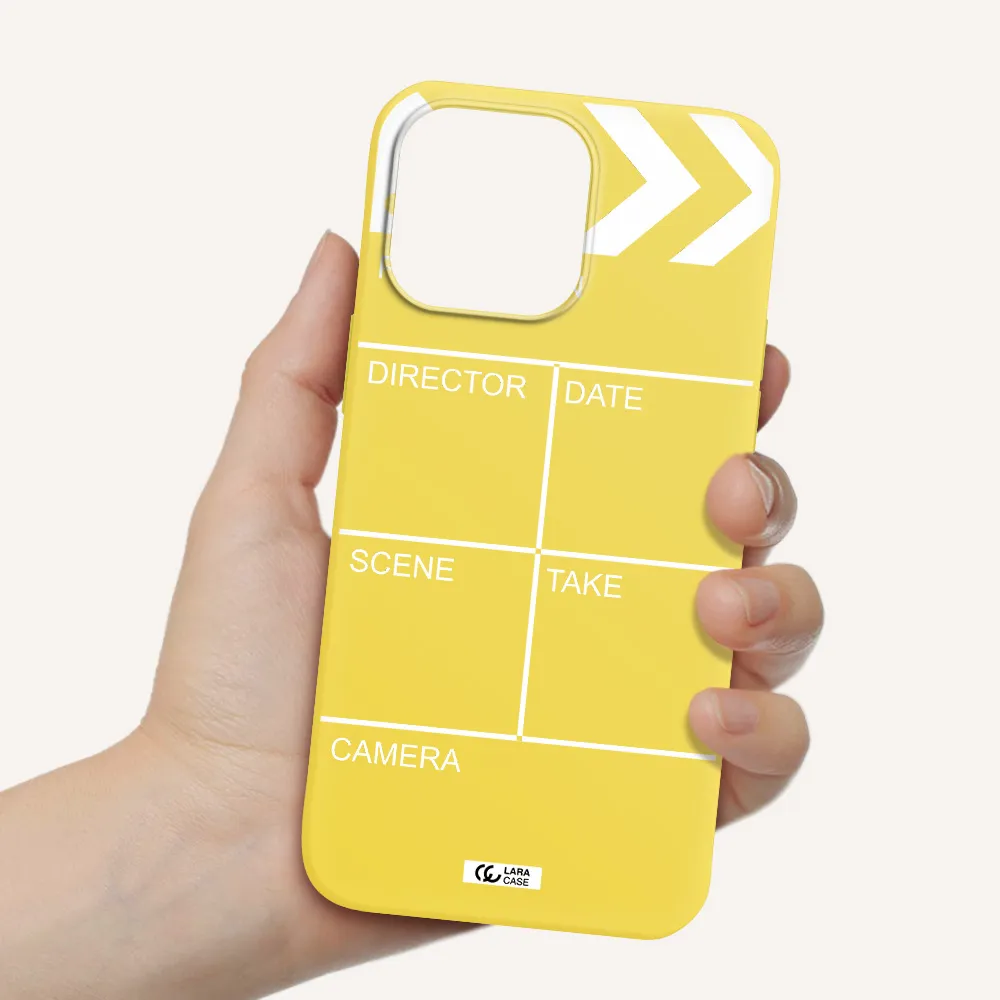 Clapperboard Apple iPhone 14 pro max Silicone canary yellow Case
