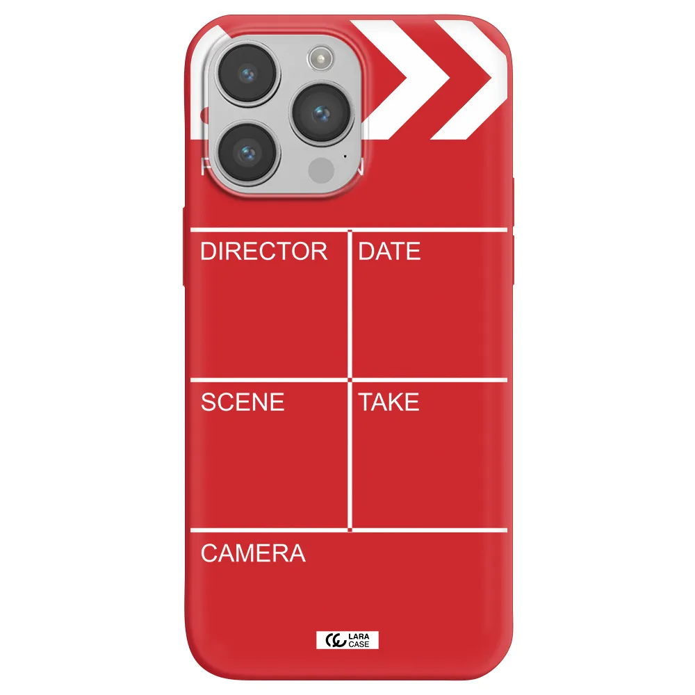 Clapperboard Apple iPhone 14 pro max Silicone Imperial Red Case
