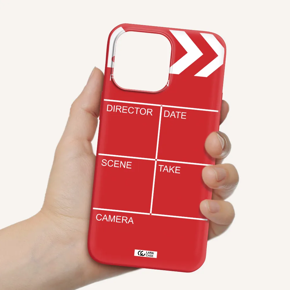 Clapperboard Apple iPhone 14 pro max Silicone Imperial Red Case