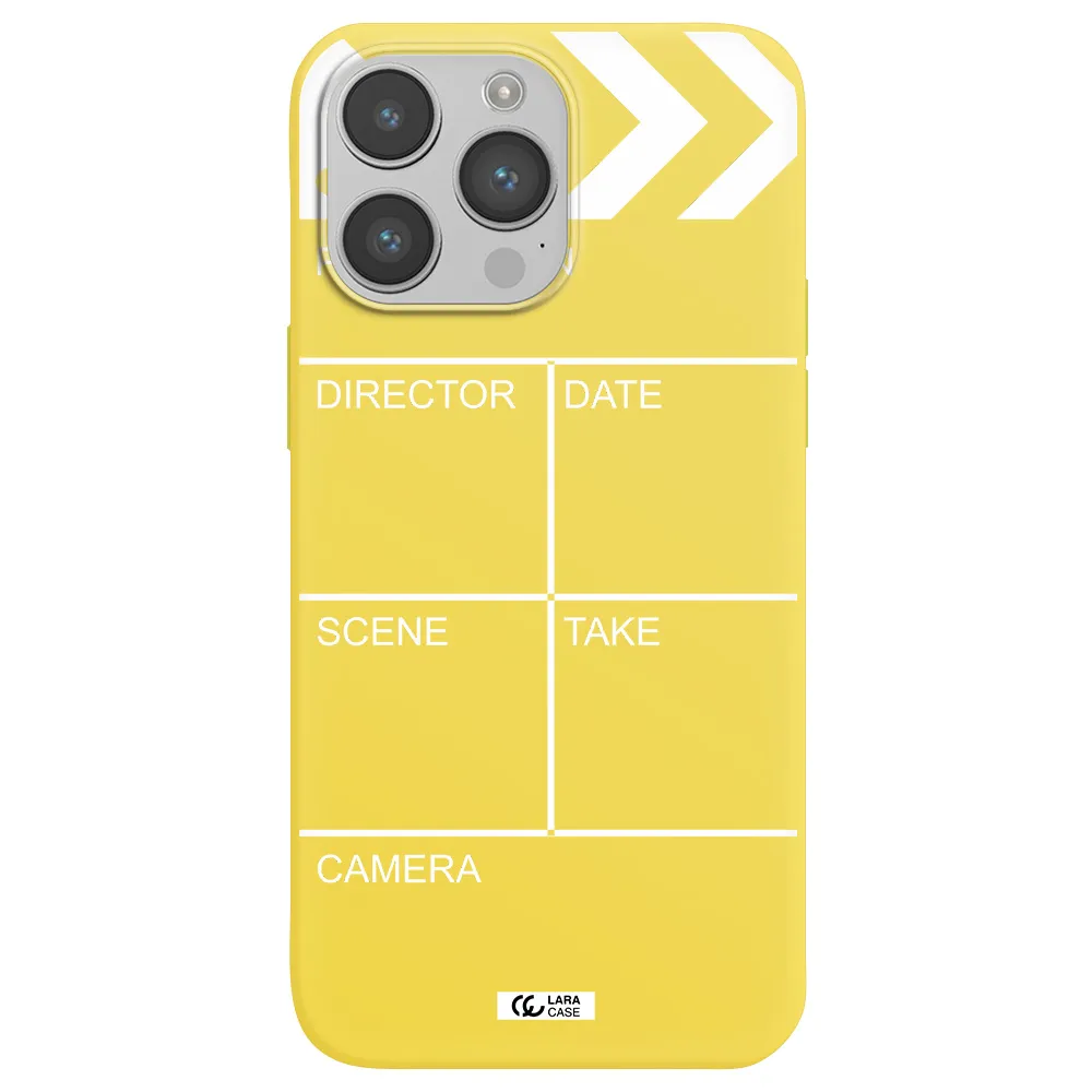 Clapperboard Apple iPhone 14 pro Silicone canary yellow Case