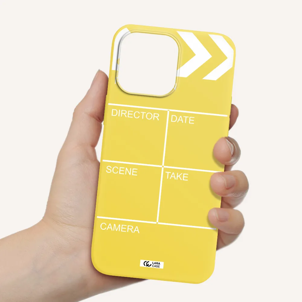 Clapperboard Apple iPhone 14 pro Silicone canary yellow Case