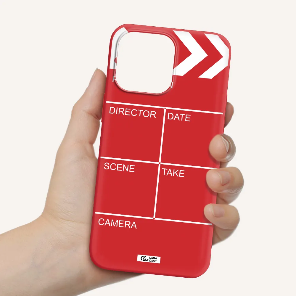 Clapperboard Apple iPhone 14 pro Silicone Imperial Red Case