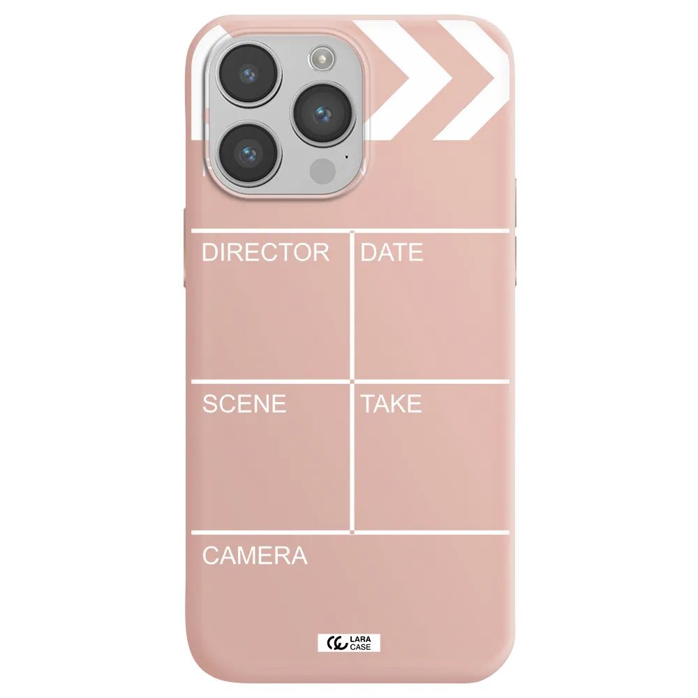 Clapperboard Apple iPhone 14 pro Silicone pastel pink Case
