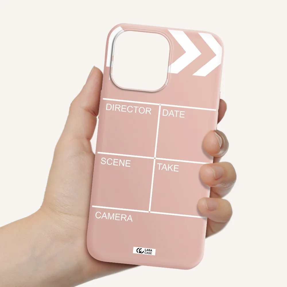 Clapperboard Apple iPhone 14 pro Silicone pastel pink Case
