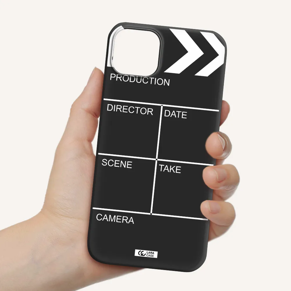 Clapperboard Apple iPhone 14 Silicone black Case