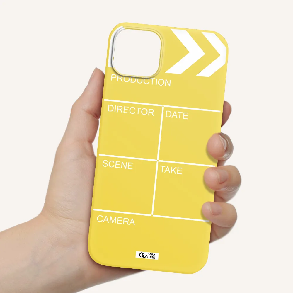 Clapperboard Apple iPhone 14 Silicone canary yellow Case