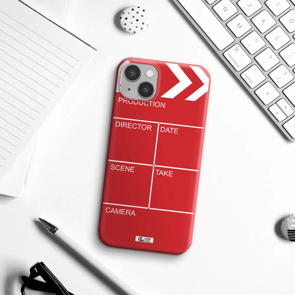 Clapperboard Apple iPhone 14 Silicone Imperial Red Case