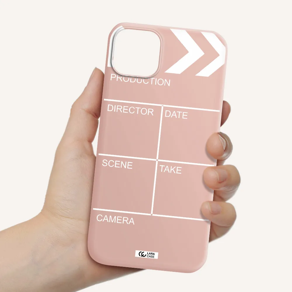 Clapperboard Apple iPhone 14 Silicone pastel pink Case
