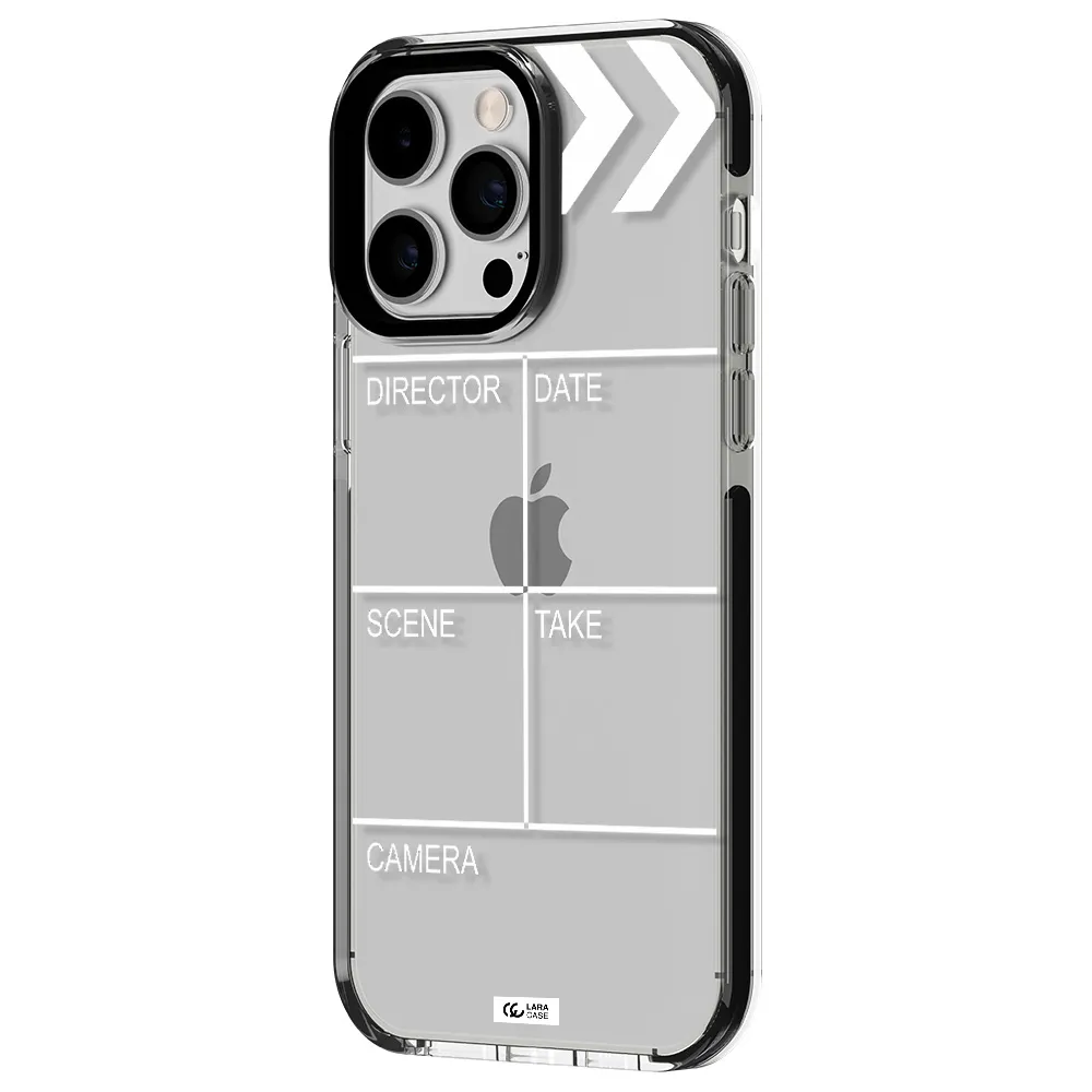 Clapperboard Apple iPhone 15 Pro impact black border Case