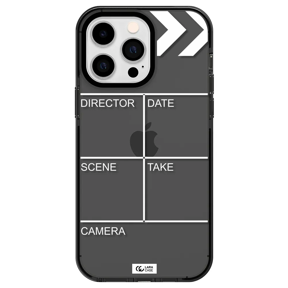 Clapperboard Apple iPhone 15 Pro impact Smoke Black Case