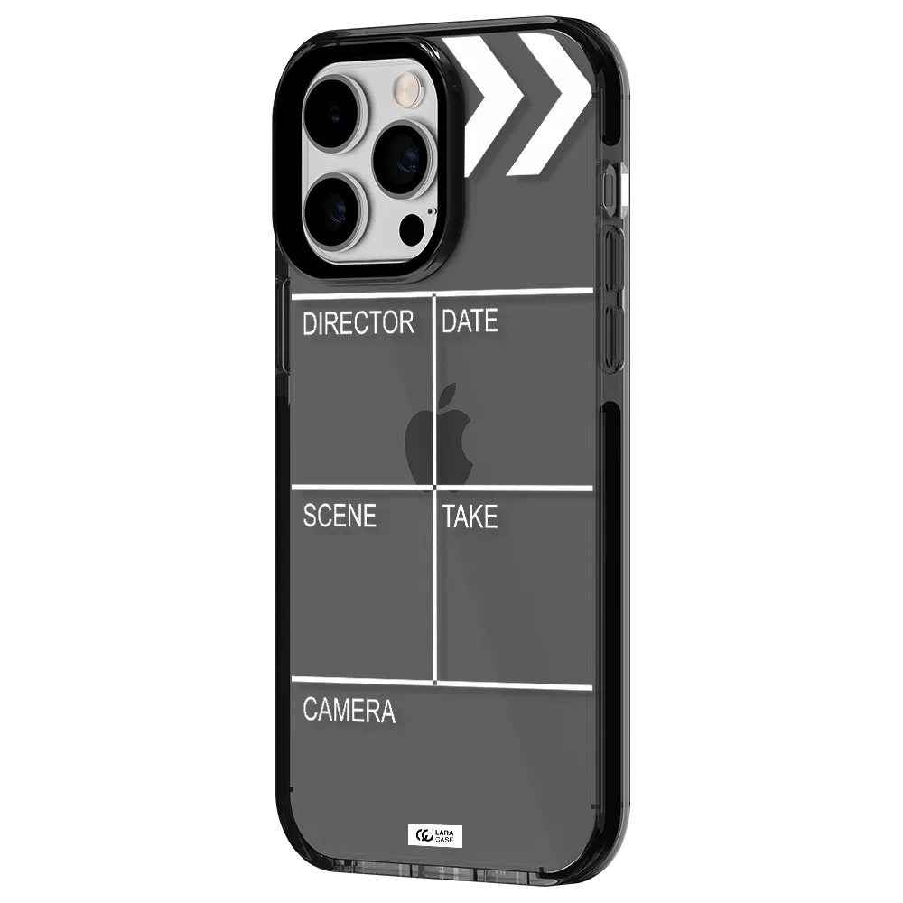 Clapperboard Apple iPhone 15 Pro impact Smoke Black Case