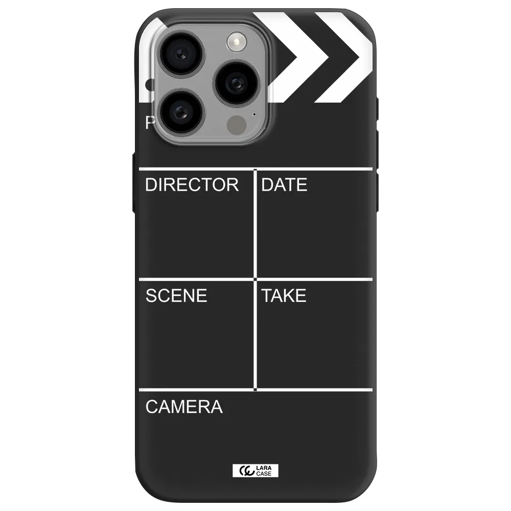Clapperboard Apple Iphone 15 Pro max Silicone black Case