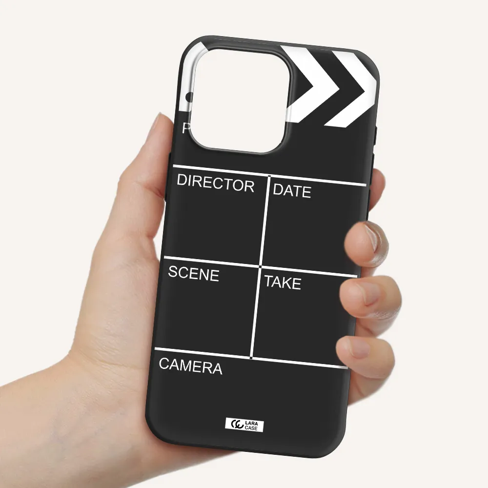 Clapperboard Apple Iphone 15 Pro max Silicone black Case