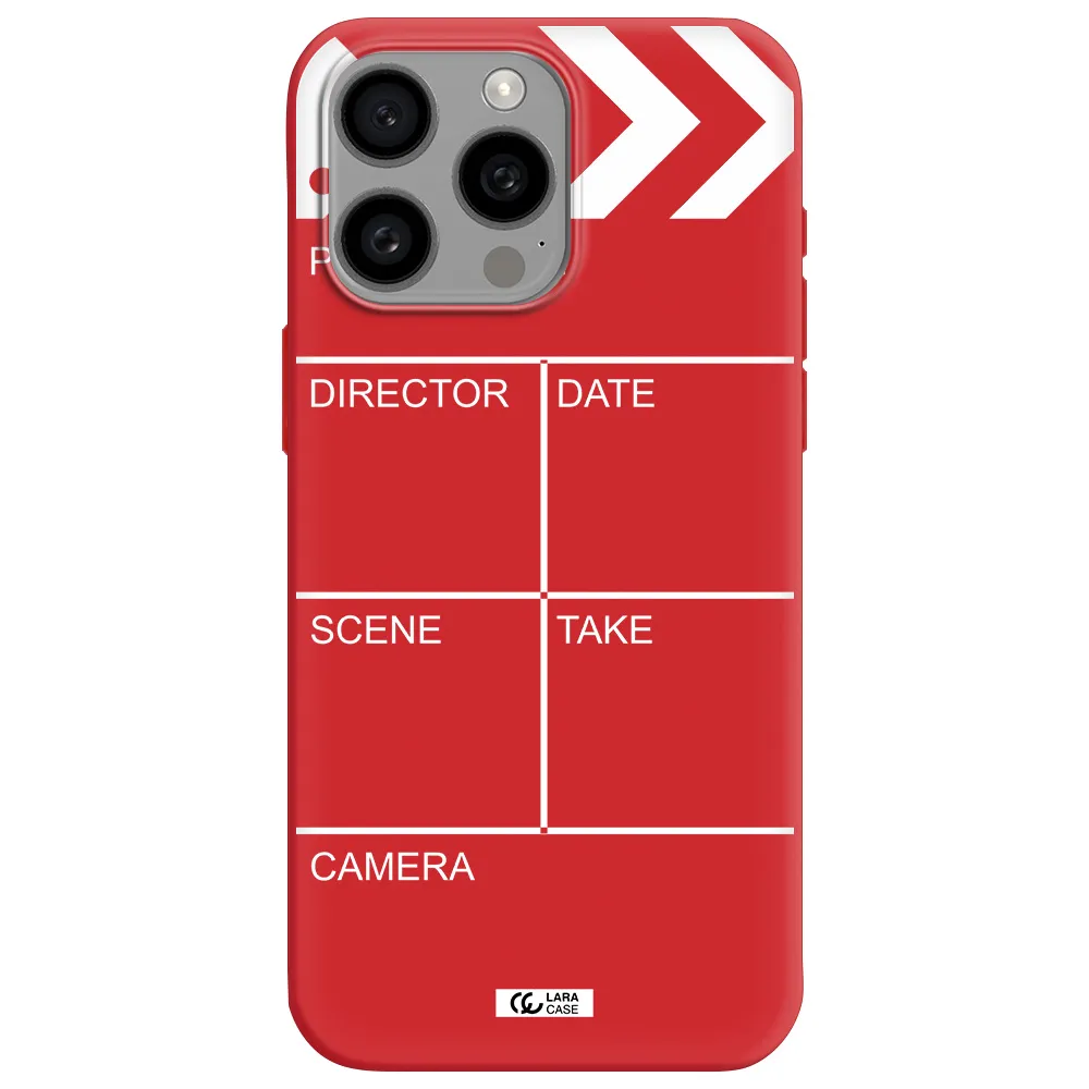 Clapperboard Apple Iphone 15 Pro Max Silicone Imperial Red Case