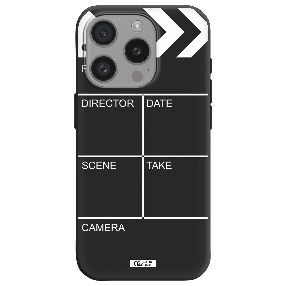 Clapperboard Apple Iphone 15 Pro Silicone Black Case