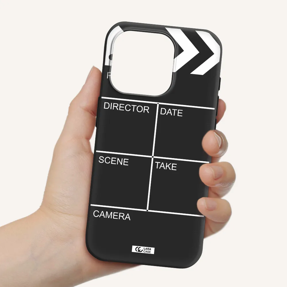 Clapperboard Apple Iphone 15 Pro Silicone Black Case