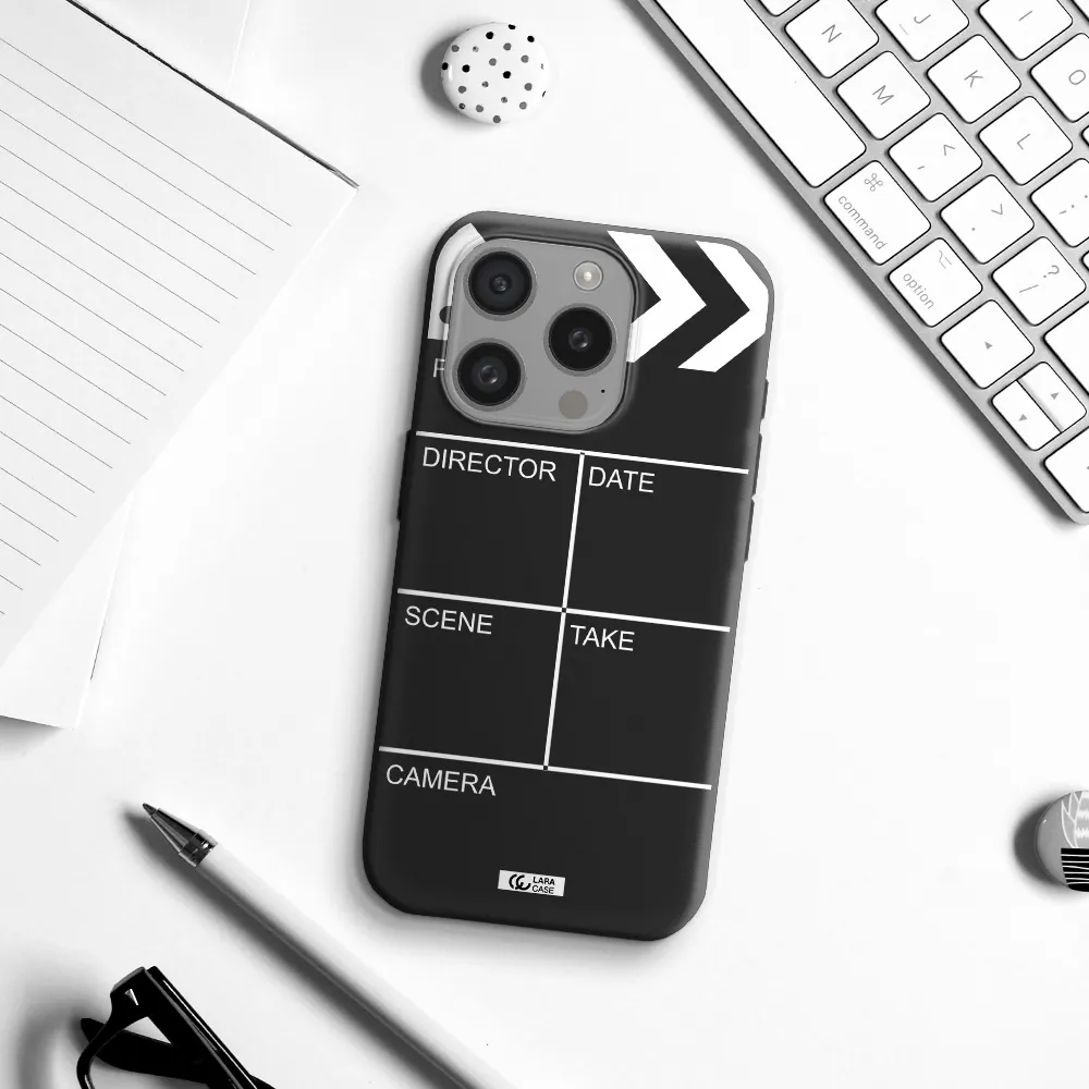 Clapperboard Apple Iphone 15 Pro Silicone Black Case