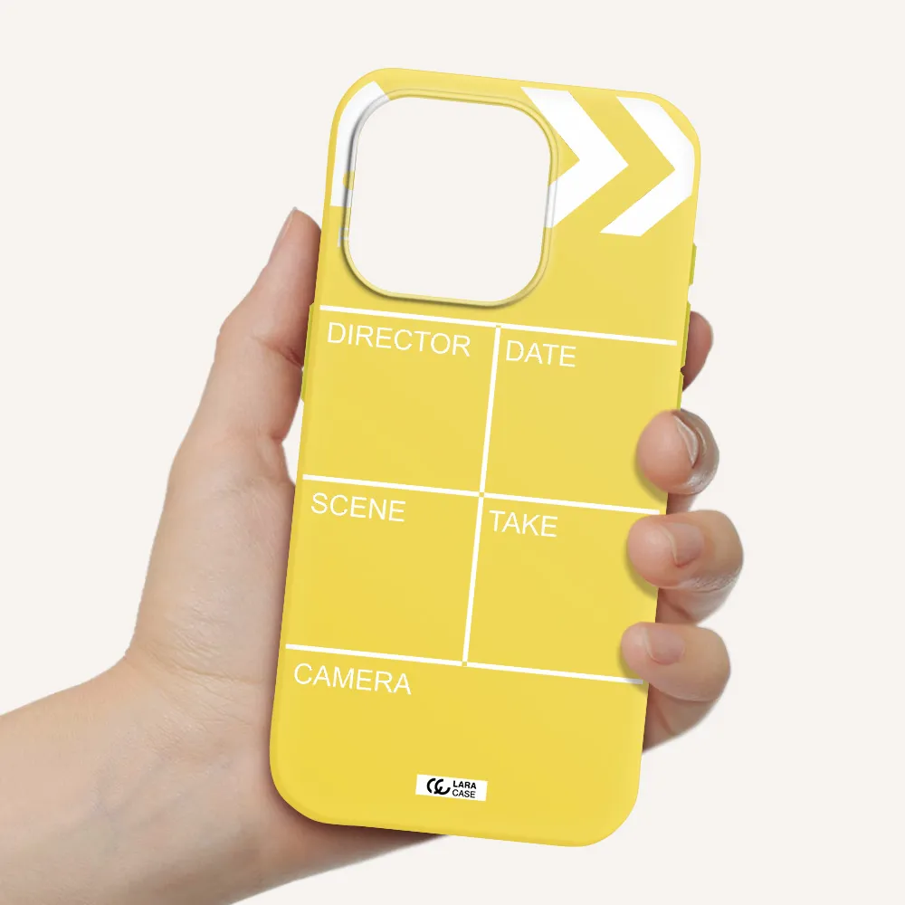 Clapperboard Apple Iphone 15 Pro Silicone Canary Yellow Case