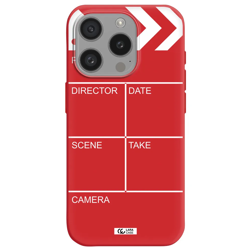 Clapperboard Apple Iphone 15 Pro Silicone Imperial Red Case
