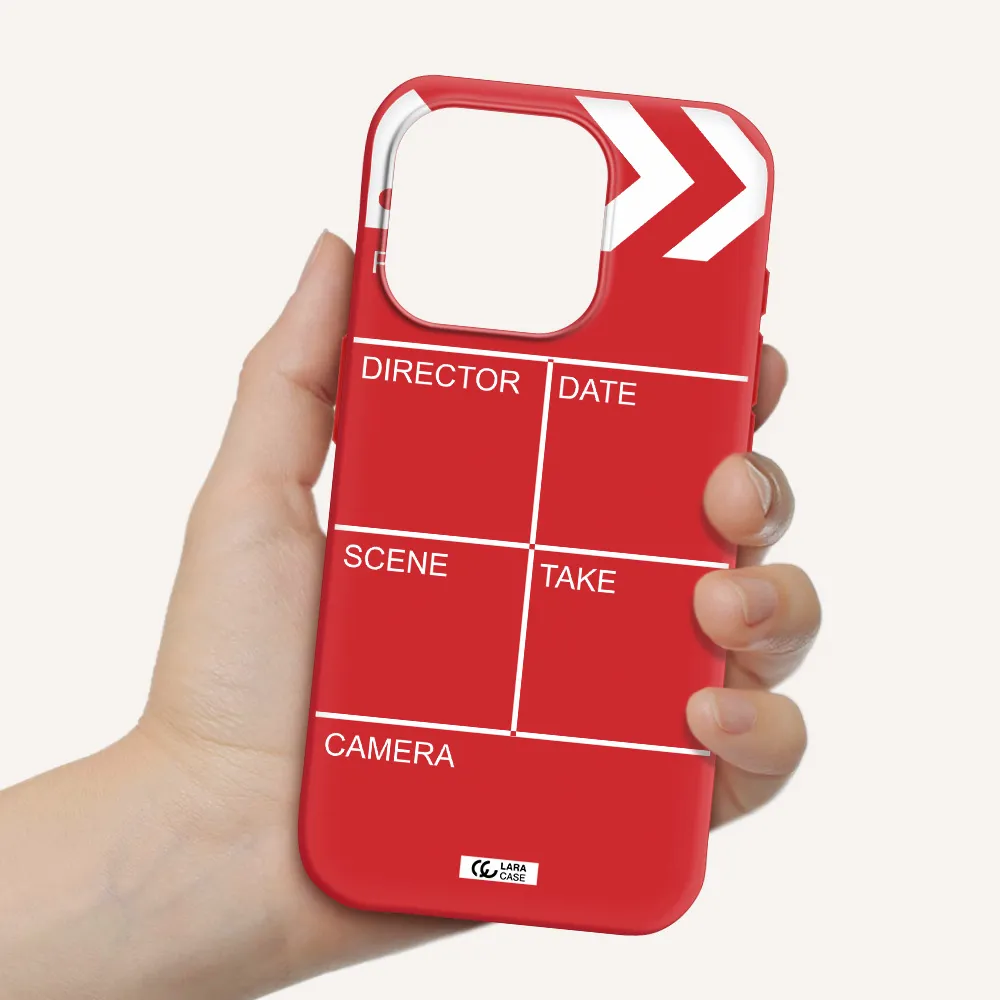 Clapperboard Apple Iphone 15 Pro Silicone Imperial Red Case