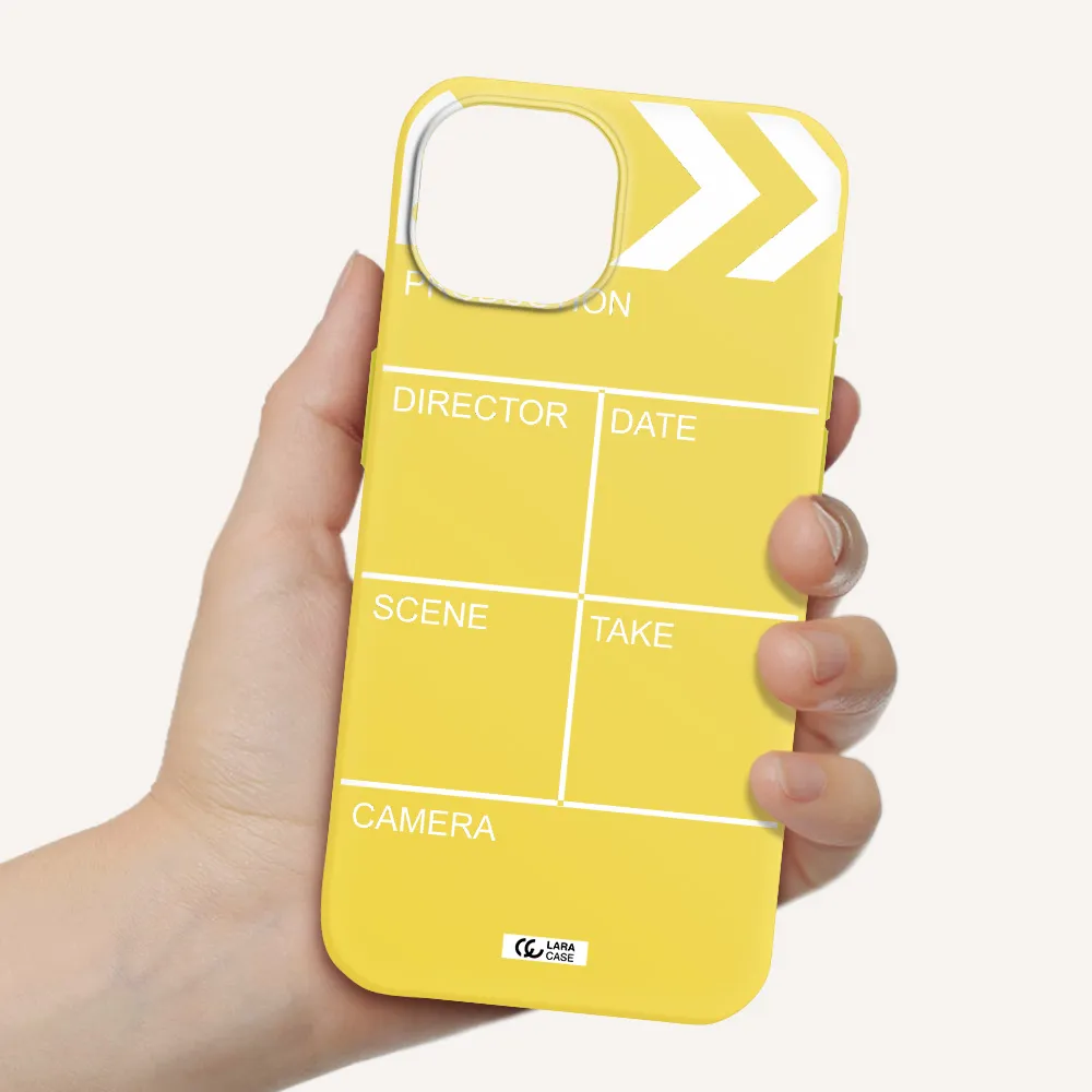 Clapperboard Apple iPhone 15 Silicone canary yellow Case
