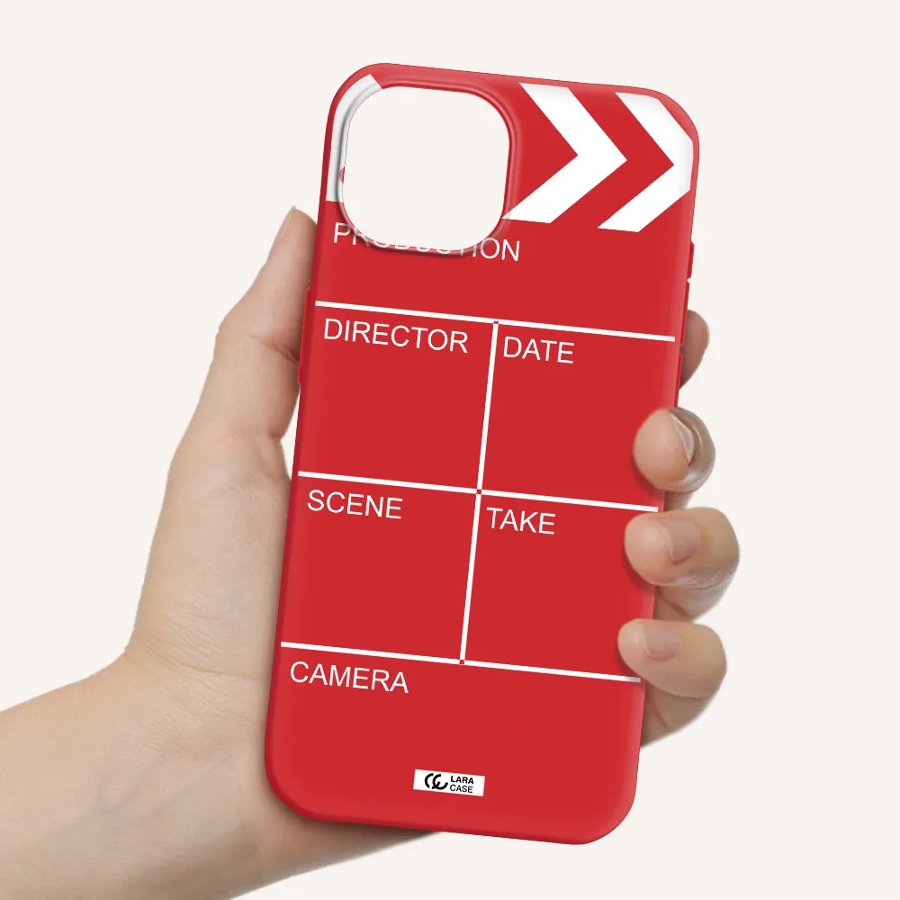 Clapperboard Apple Iphone 15 Silicone Imperial Red Case