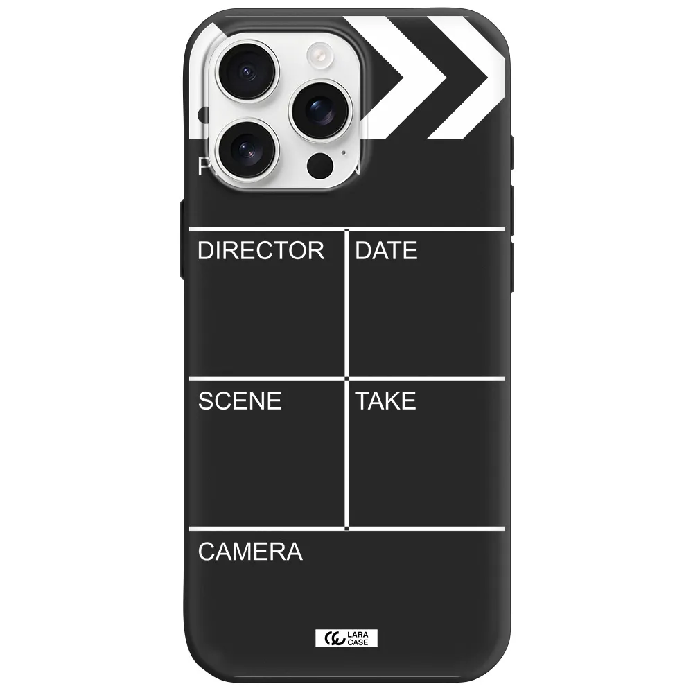 Clapperboard Apple Iphone 16 Pro Max Silicone Black Case