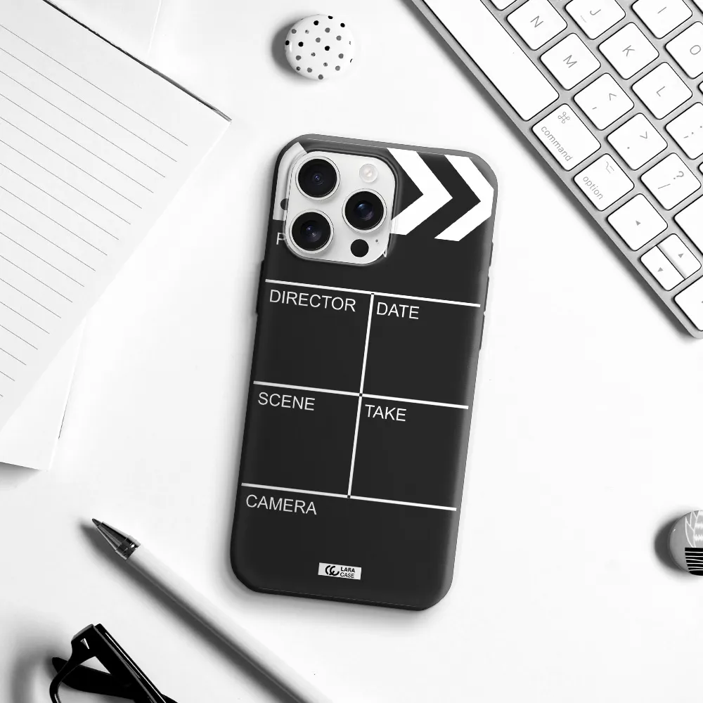 Clapperboard Apple Iphone 16 Pro Max Silicone Black Case