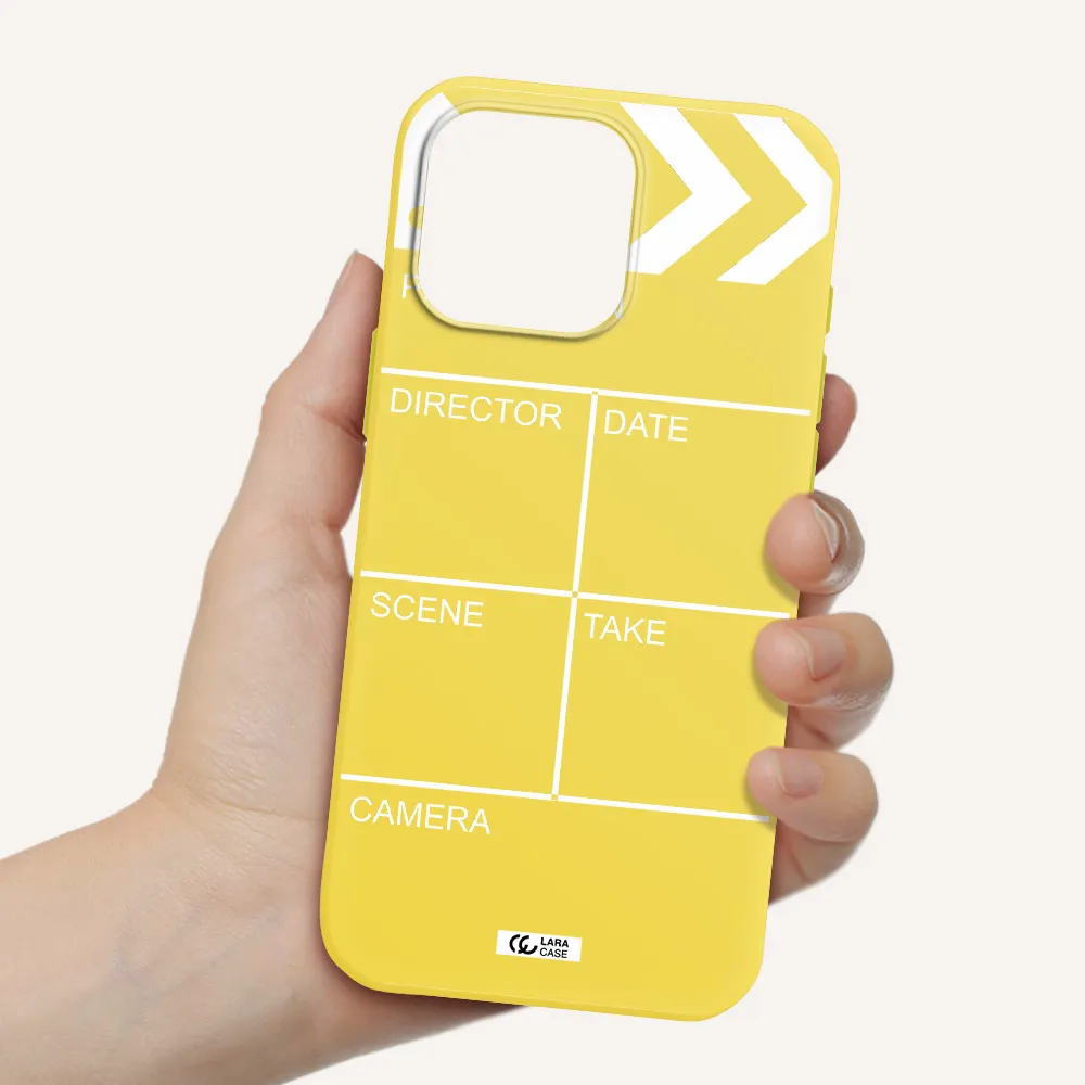 Clapperboard Apple Iphone 16 Pro Max Silicone Canary Yellow Case