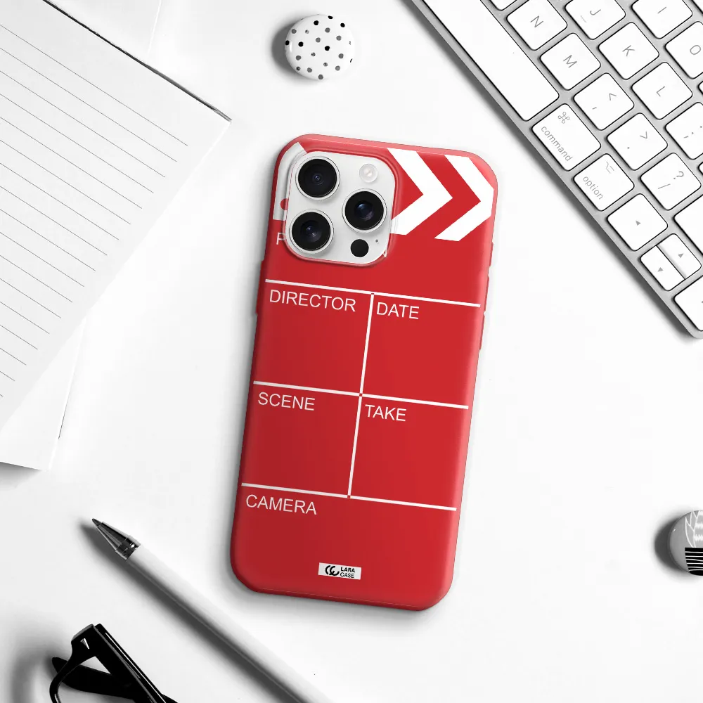 Clapperboard Apple Iphone 16 Pro Max Silicone Imperial Red Case