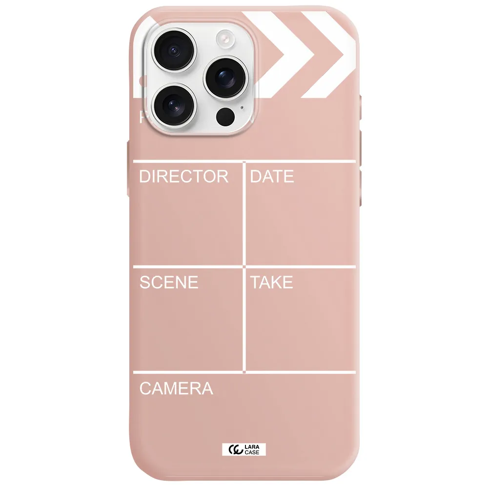 Clapperboard Apple Iphone 16 Pro Max Silicone Pastel Pink Case