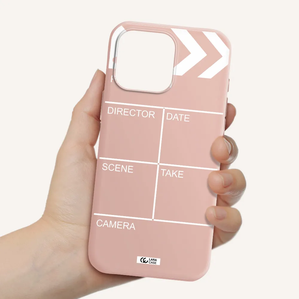 Clapperboard Apple Iphone 16 Pro Max Silicone Pastel Pink Case