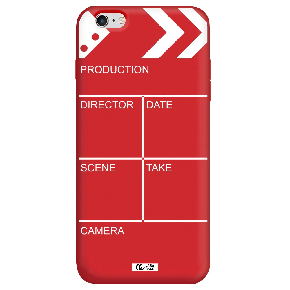 Clapperboard Apple iPhone 6 plus Silicone Imperial Red Case