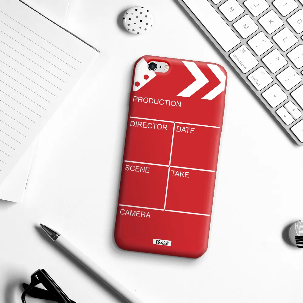 Clapperboard Apple iPhone 6 plus Silicone Imperial Red Case