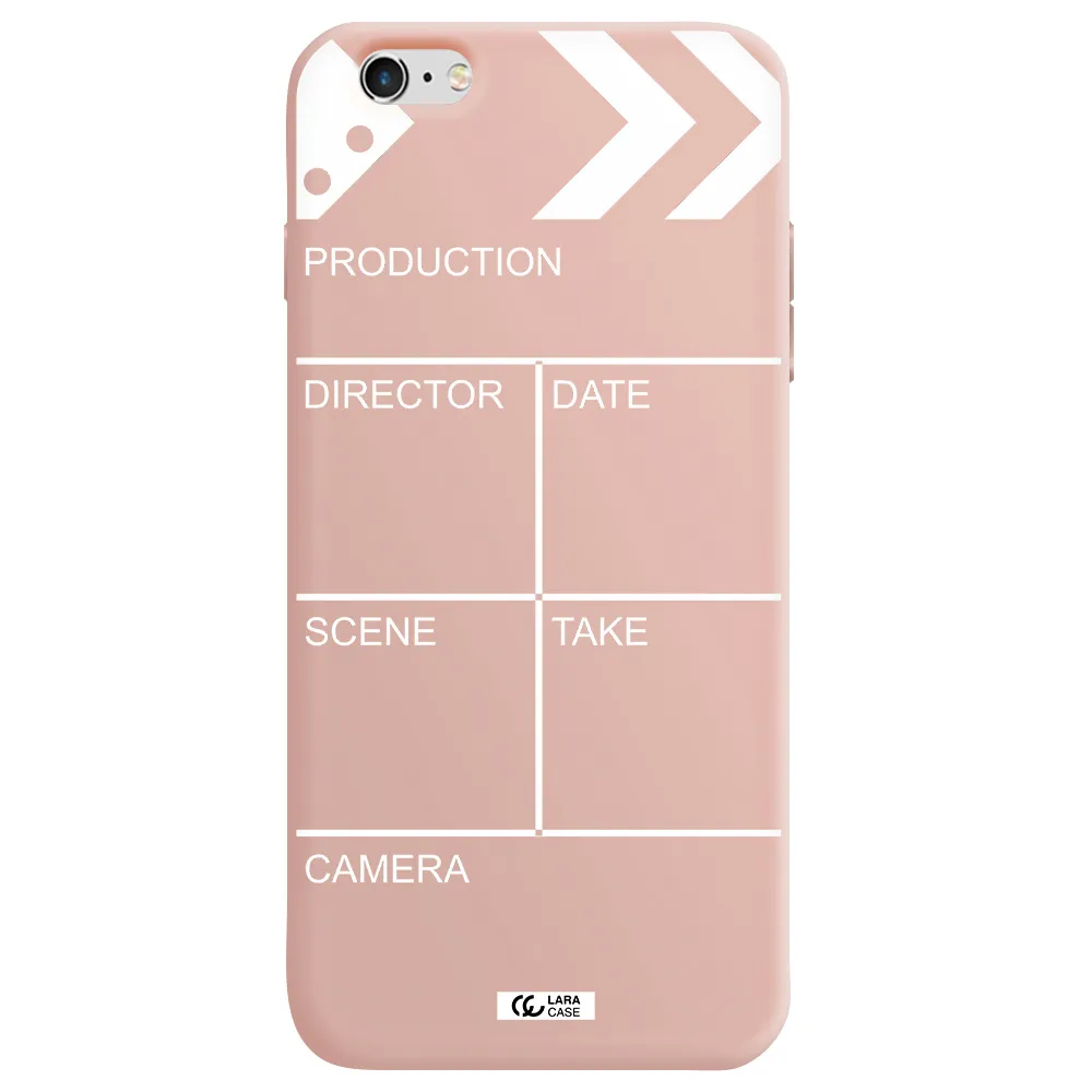 Clapperboard Apple iPhone 6 s plus Silicone pastel pink Case