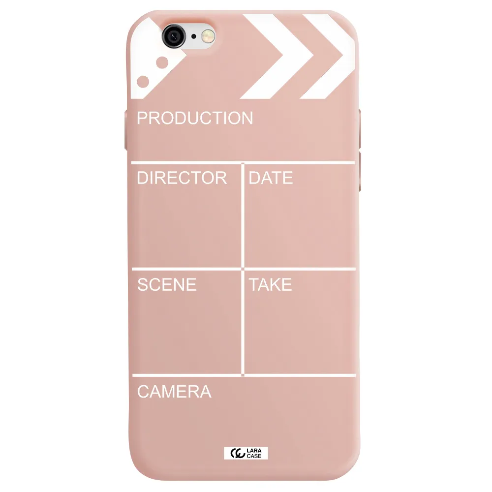 Clapperboard Apple iPhone 6 Silicone pastel pink Case