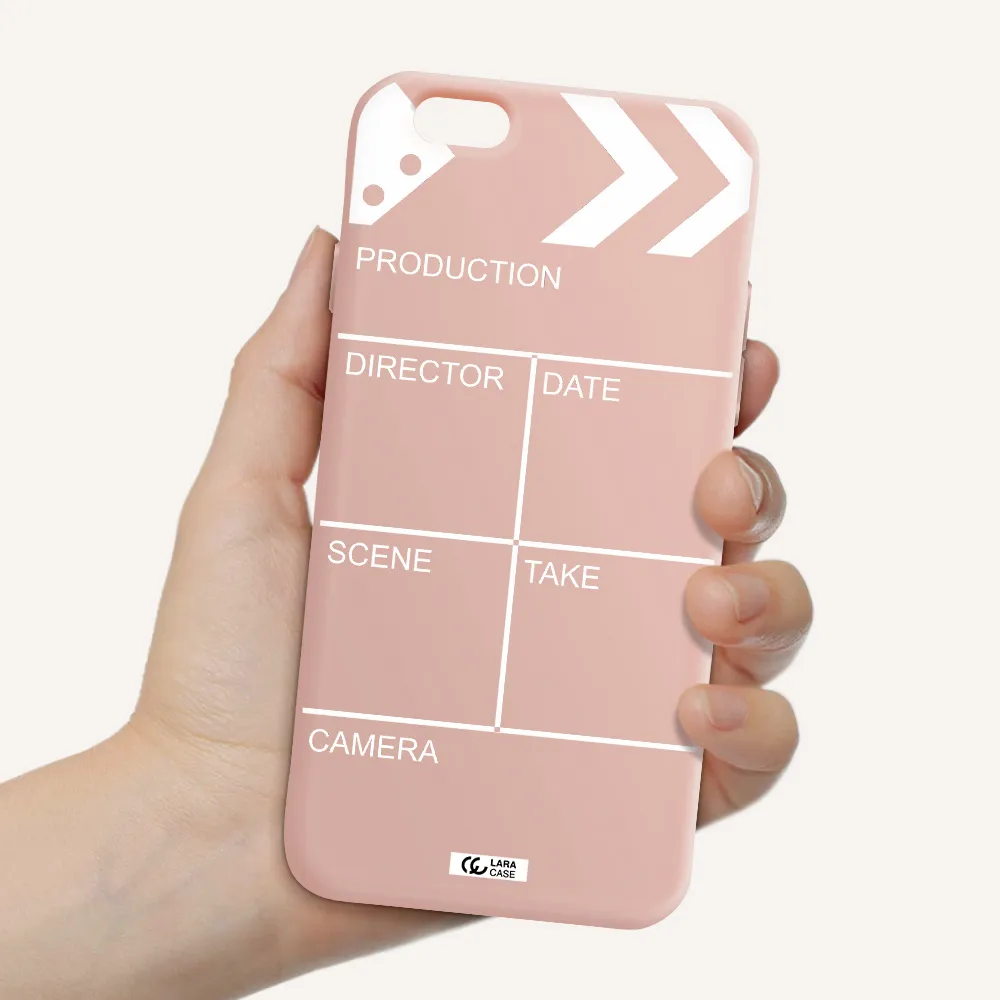 Clapperboard Apple iPhone 6 Silicone pastel pink Case