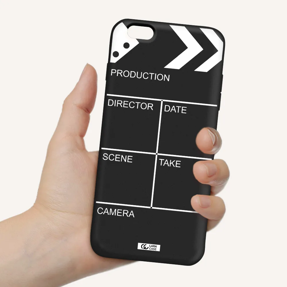 Clapperboard Apple iPhone 6S Silicone black Case