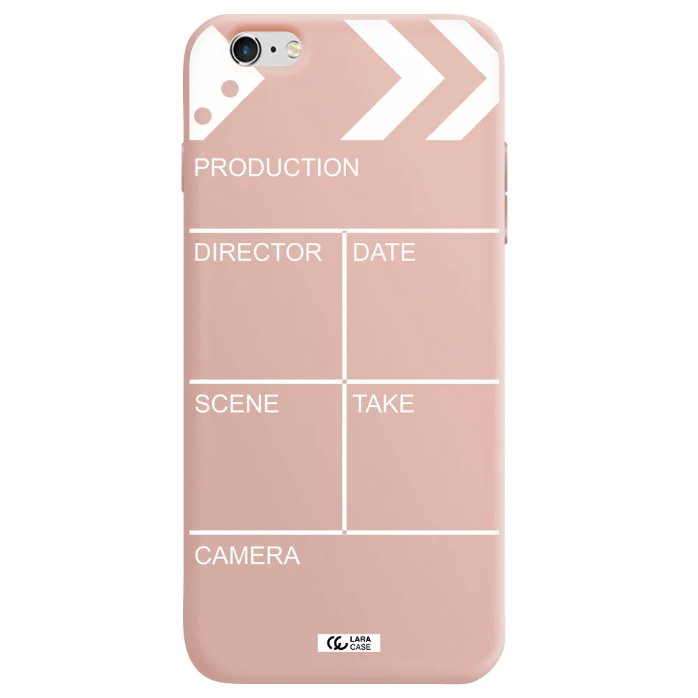 Clapperboard Apple iPhone 6S Silicone pastel pink Case