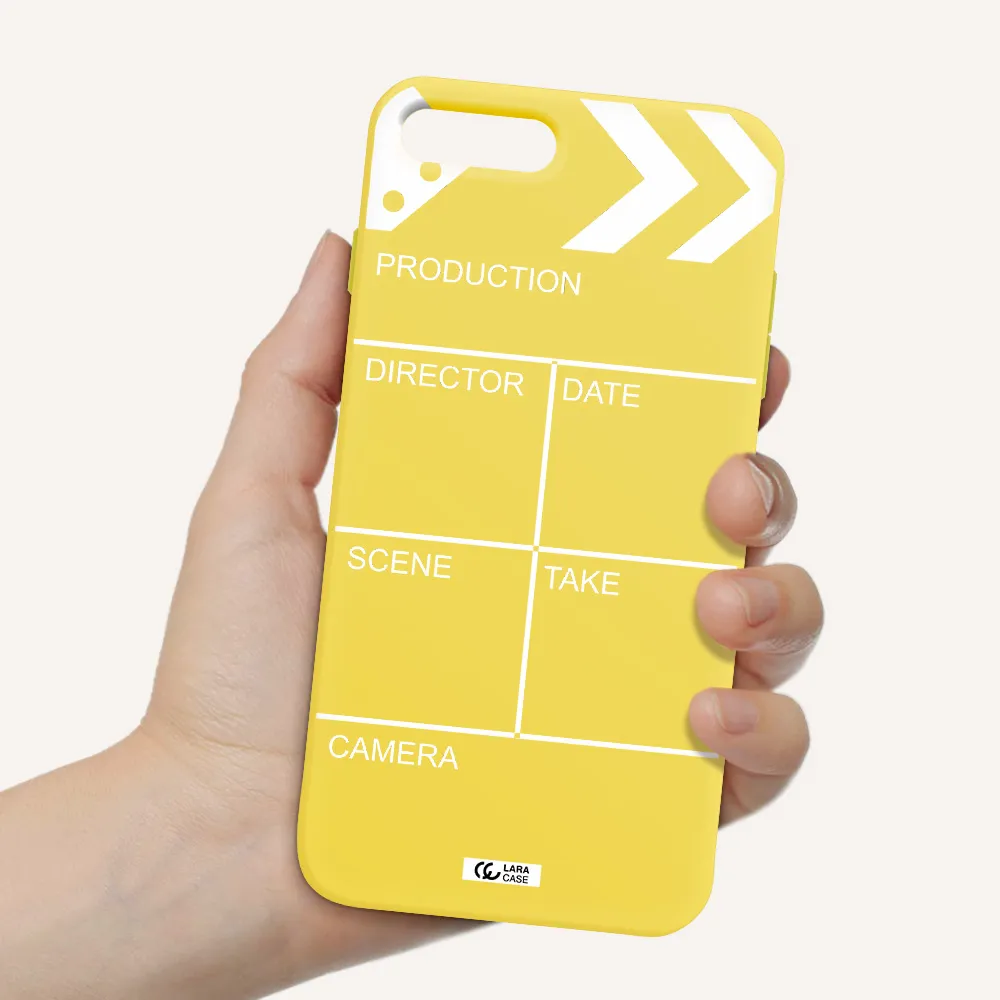 Clapperboard Apple iPhone 7 plus Silicone canary yellow Case