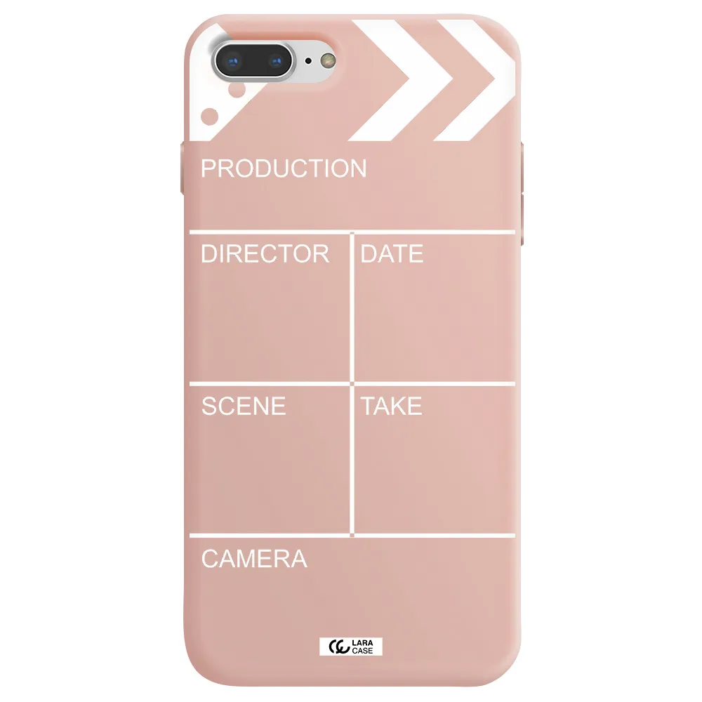Clapperboard Apple iPhone 7 plus Silicone pastel pink Case