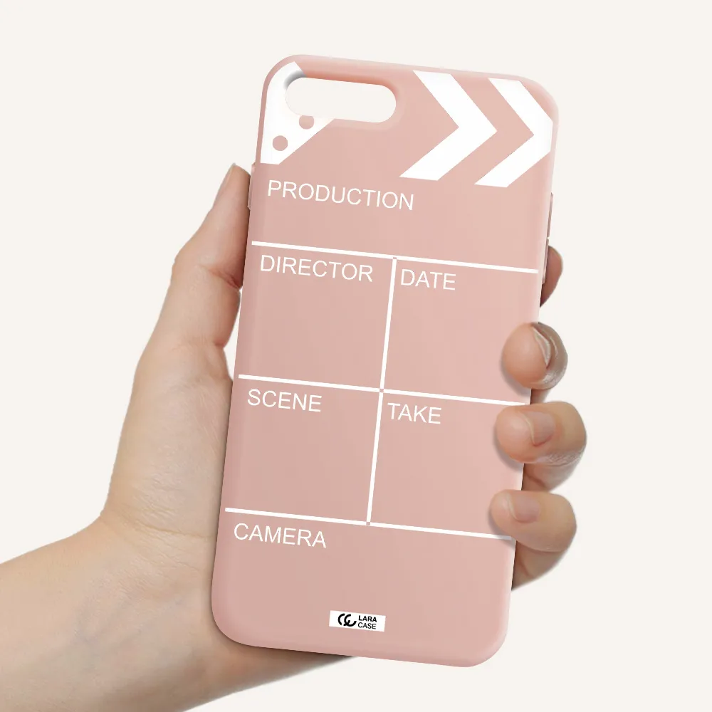 Clapperboard Apple iPhone 7 plus Silicone pastel pink Case