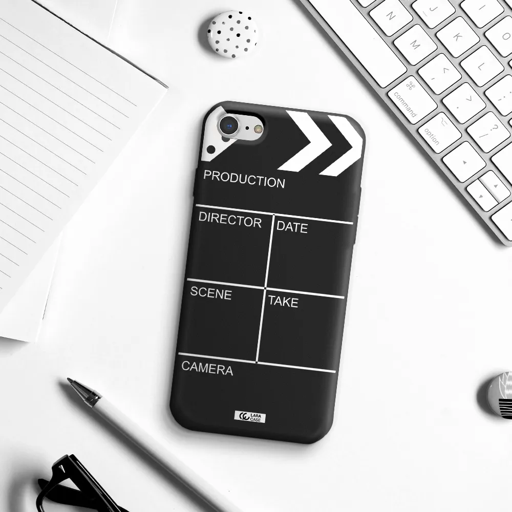Clapperboard Apple iPhone 7 Silicone black Case