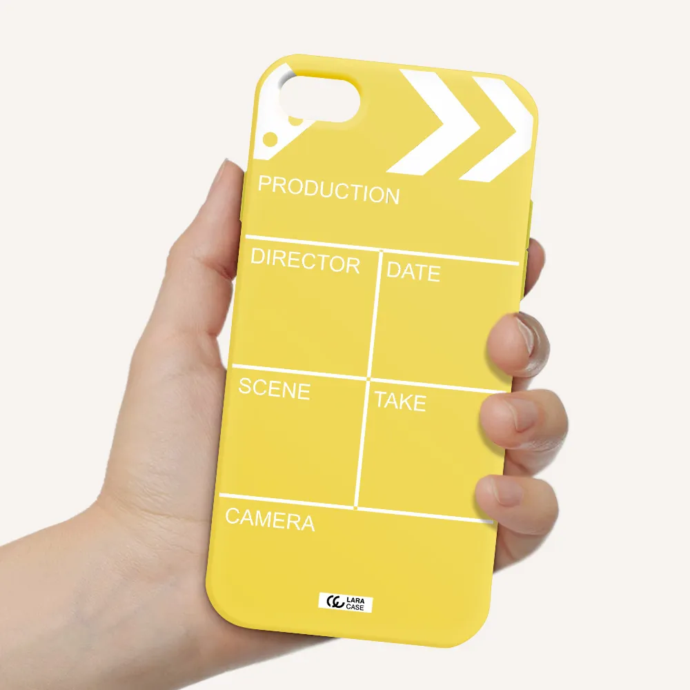 Clapperboard Apple iPhone 7 Silicone canary yellow Case